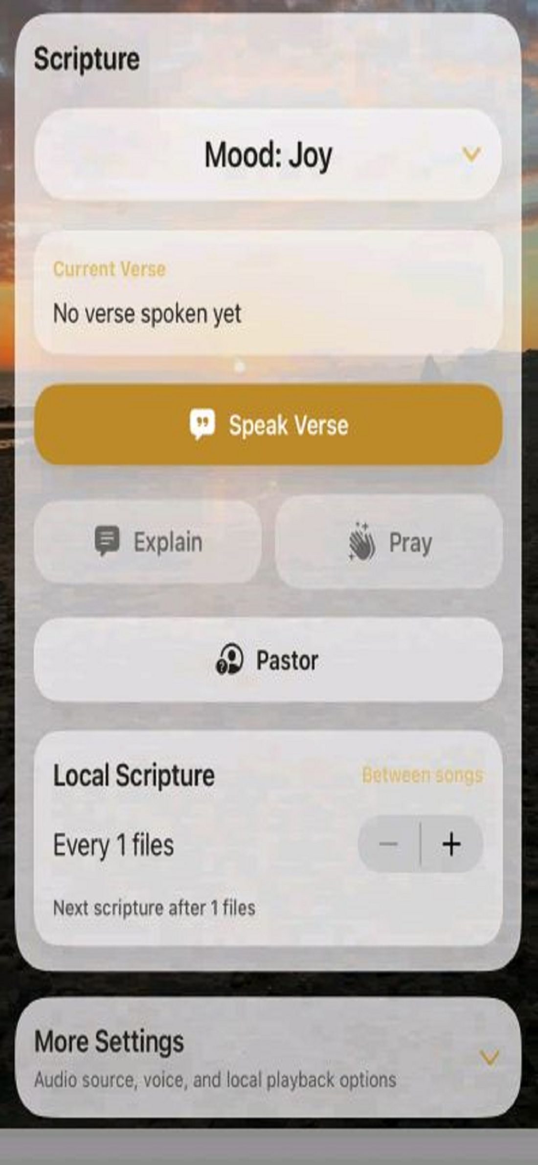 iOS scripture card